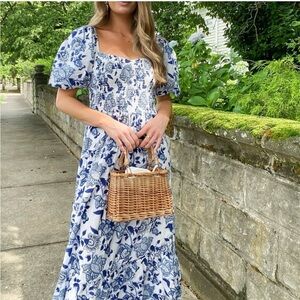 Anna Cate Mae Midi Blue size medium